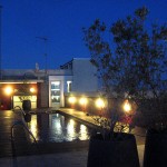 Terraza superior al atardecer