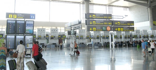 Pasajeros en el Aeropuerto de Málaga