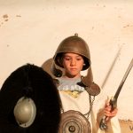Joven guerrero íbero en la Ciudadela de Calafell