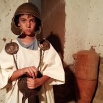 Ciudadela ibérica de Calafell con niños