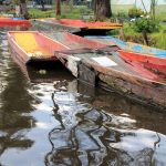 Botes auxiliares en Xochimilco, México