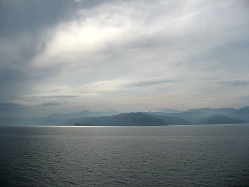 Vistas de la costa de Savona 
